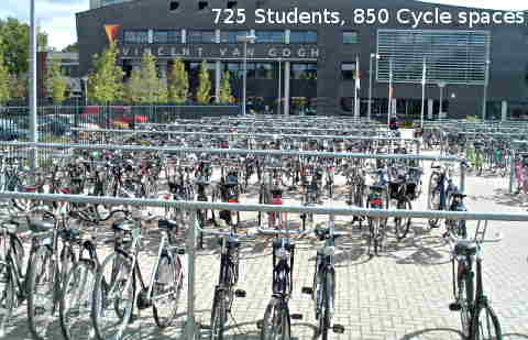 Secondary school cycle parking